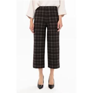 Renuar Pull-On Goucho Pants - Chocolate Plaid‎ NWT size 12